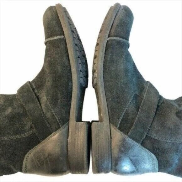 UGG Men\'s Lancing Buckle Black Suede Boots Sz 11.5